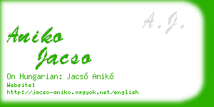 aniko jacso business card